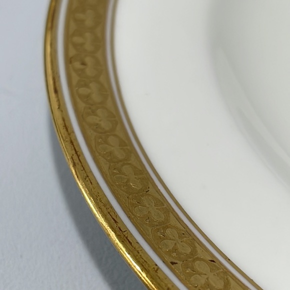 Cauldon England for Gilman Collamore antique Salad Plated gold trimmed set of 5 - Picture 3 of 13